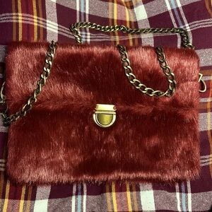 Do Everything In Love faux fur Clutch